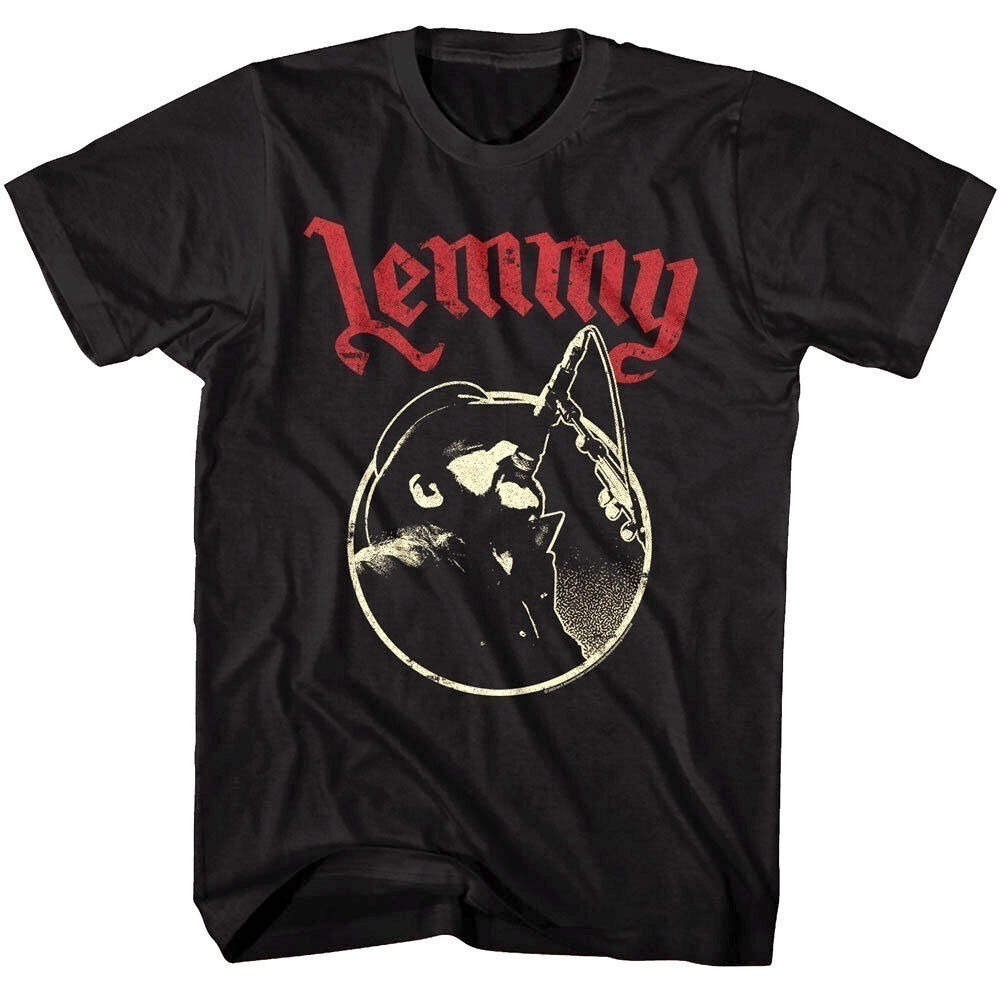 Lemmy Rocks The Mic T Shirt Kilmister Motorhead Heavy Metal Band